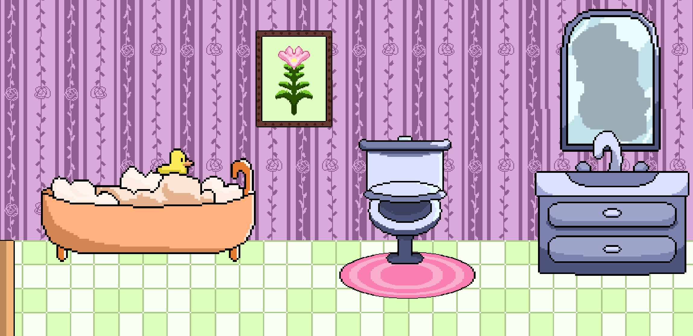 Bathroom in the past