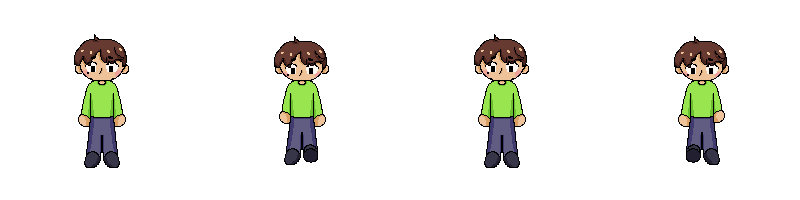 Colored boy character sheet