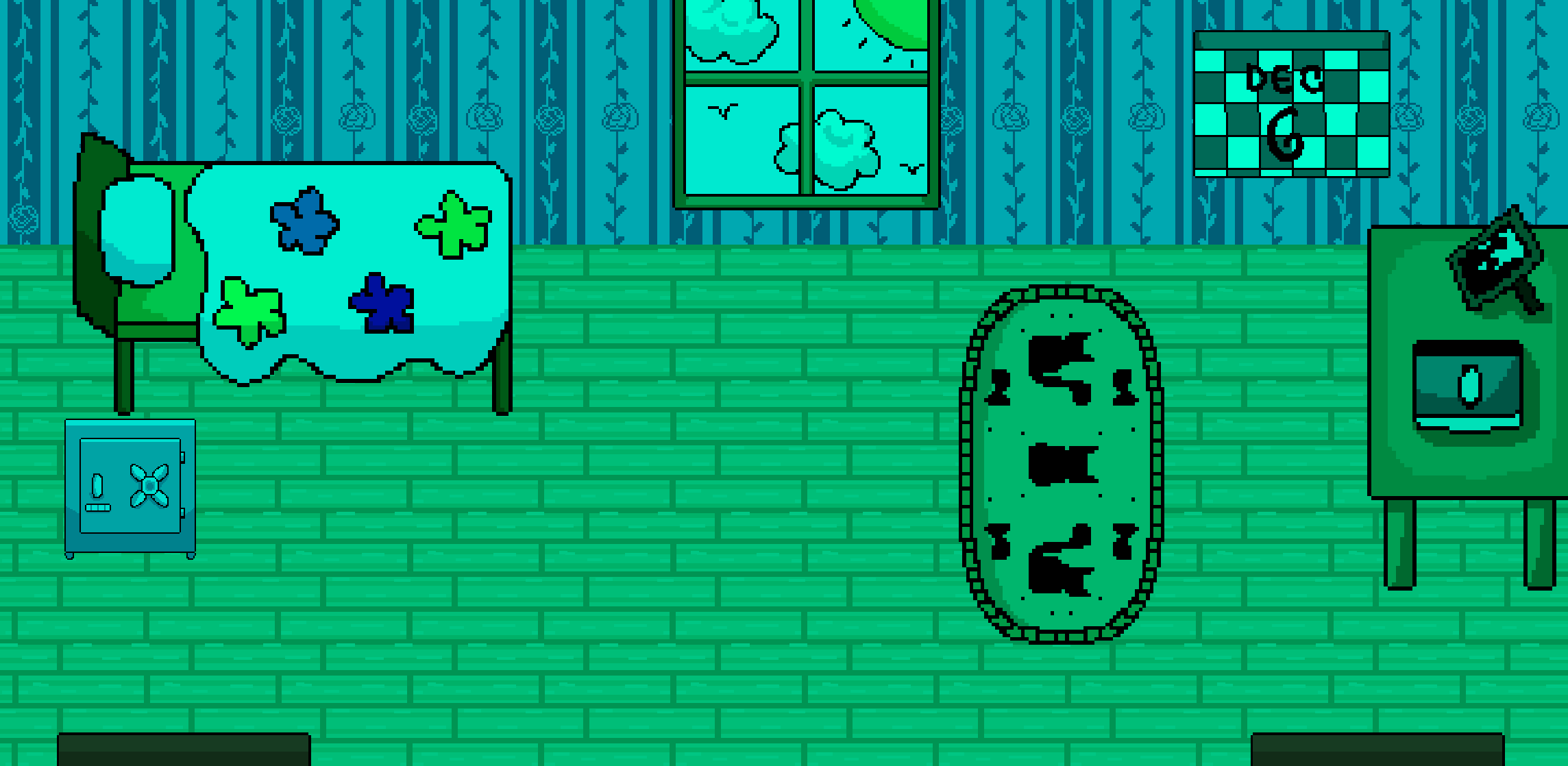 Ghost bedroom in the present