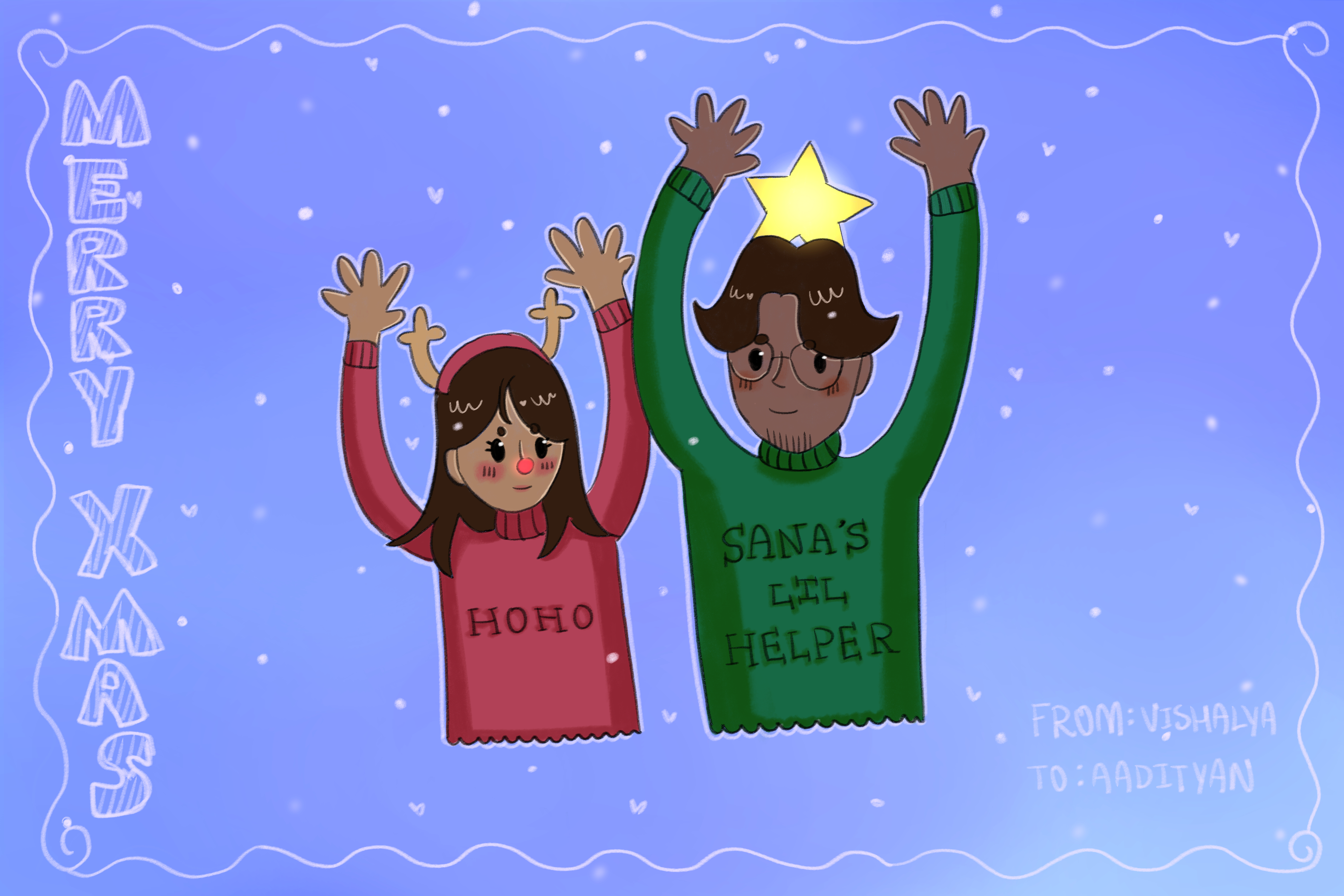Christmas card artwork